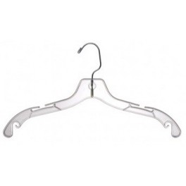 Dress/Shirt Hanger, Clear Plastic