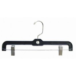 19 Black Plastic Concave Wide Shoulder Hanger