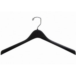 Coat Hanger, Black Plastic, 16"