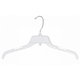 Unbreakable  Dress/Shirt Hanger, White Plastic