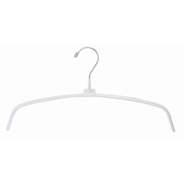 Metal Coat Hanger, with Swivel Hook and  White Non-Slip Body 