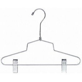 Metal Salesman’s Hanger with Clips, 12"