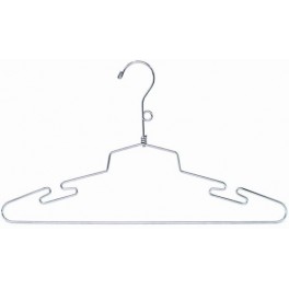 Metal Salesman’s Hanger with Shoulder Notches and Loop, 16"