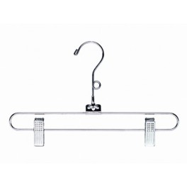 Metal Pants Hanger with Loop and Clips, 12"