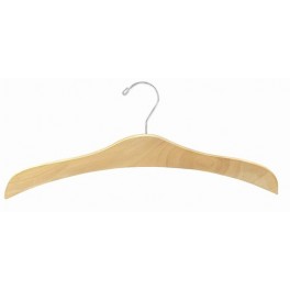 NAHANCO 8117WCH Wooden Shirt Hanger, 17 Low Gloss White Finish Without  Notches and Bright Chrome Hardware (Pack of 100) : : Home