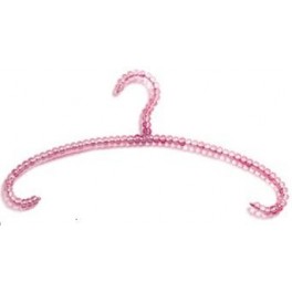 Beaded Glam Blouse Hanger, Pink, 16.5”