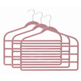 Space-Saver Hanger, 4-Tier, Soft Pink, 18”