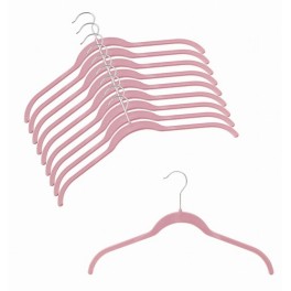 Space-Saver Shirt Hanger, Soft Pink, 17”