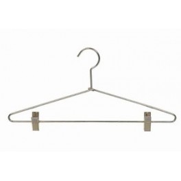 Metal Hanger with Clips, 17”