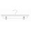 Wooden Trouser and Skirt Hanger with Clips, White Finish with Chrome Hardware
