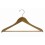 Sloped Wooden Hanger with Trouser Bar, Dark Bamboo with Chrome Hardware