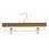 Wooden Trouser and Skirt Hanger with Clips, Dark Bamboo with Chrome Hardware