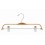 Trouser/Skirt Hanger, Duo-Tone Bamboo with Chrome Hardware
