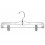 Pant and Skirt Hanger with Clips, Clear Plastic