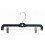 Pant and Skirt Hanger with Clips, Black Plastic