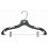 Suit Hanger with Clips, Black Plastic