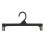 Pants/Skirt Hanger with Stationary Clips, Black Plastic 9.5”