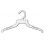 Lightweight One-Piece Top Hanger, White Plastic, 10"