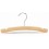 Curved Wooden Hanger with Notches, Natural Finish with Chrome Hardware, 10”
