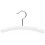 Curved Wooden Hanger with Notches, White Finish with Chrome Hardware, 10”