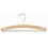 Curved Wooden Hanger with Notches, Natural Finish with Chrome Hardware, 12”ger