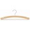 Curved Wooden Hanger with Notches, Natural Finish with Chrome Hardware, 14”