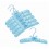 Plush Satin Hangers, Blue, 10” 