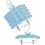Plush Satin Hangers with Cushioned Clips, Blue, 10” 