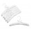 Plush Satin Hangers, White, 12&rdquo; 