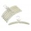Plush Satin Hangers with Chrome Hook, Ivory, 15” 