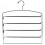 Tiered Metal Trouser Hanger with Swing and Close Bars