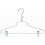 Metal Salesman’s Hanger with Clips and Loop, 16"
