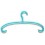 Beaded Glam Blouse Hanger, Turquoise, 16.5”