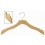 Sculpted Wooden Hanger with Notches, Natural Finish with Chrome Hardware