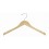 Sloped Wooden Hanger, Petite Size.  Natural Finish with Chrome Hardware