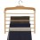 Tiered Wooden Trouser Hanger, Natural Finish with Chrome Hardware