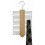 Vertical Wooden Tie Hanger, Natural Finish with Chrome Hardware