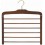 Tiered Wooden Trouser Hanger, Walnut Finish with Brass Hardware