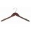 Sloped Wooden Hanger, Petite Size.  Walnut Finish with Chrome Hardware