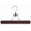 Wooden Press Trouser Hanger, Walnut Finish with Chrome Hardware 